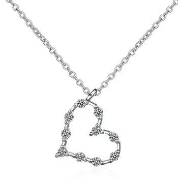 New Hollow Heart Shaped Zircon Pendants Necklaces For Women Trend Short Clavicle Chain Choker 925 Sterling Silver Jewelry SAN70
New Hollow Heart Shaped Zircon Pendants Necklaces For Women Trend Short Clavicle Chain Choker 925 Sterling Silver Jewelry SAN70
