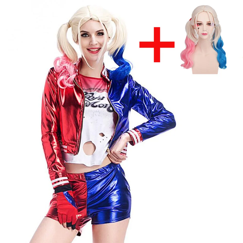 Harley Quinn Costume,Women Adlut Joker Suicide Squad Harley Quinn cosplay Costume Purim halloween jacket Sets costumes suits
Harley Quinn Costume,Women Adlut Joker Suicide Squad Harley Quinn cosplay Costume Purim halloween jacket Sets costumes suits