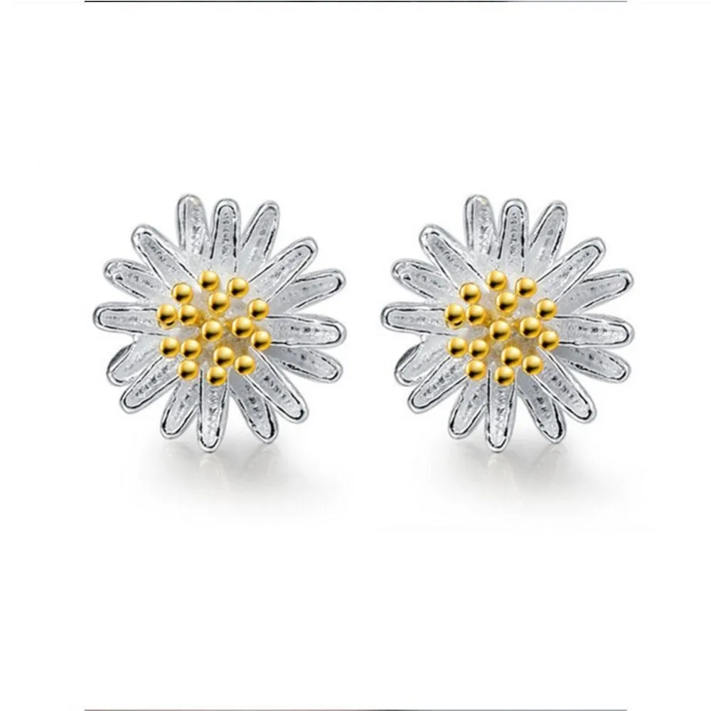 1 Pair Daisy Silver Earrings 925 sterling Romantic Push-back Engagement Trendy Anniversary Party For Women Girl Gift
1 Pair Daisy Silver Earrings 925 sterling Romantic Push-back Engagement Trendy Anniversary Party For Women Girl Gift