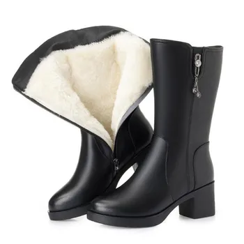 2019 New Fashion Rhinestone Winter Boots Women Shoes Black Genuine Leather Boots Comfort Warm Wool Women Boots High Heels 6 cm
2019 New Fashion Rhinestone Winter Boots Women Shoes Black Genuine Leather Boots Comfort Warm Wool Women Boots High Heels 6 cm