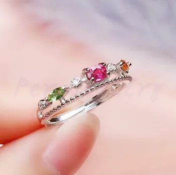 Per jewelry Natural real tourmaline ring Free shipping 925 sterling silver Women rings 0.1ct*2pcs 0.25ct*1pc gemstone R972203
Per jewelry Natural real tourmaline ring Free shipping 925 sterling silver Women rings 0.1ct*2pcs 0.25ct*1pc gemstone R972203