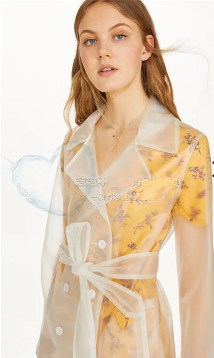 Transparent Waist Belt With Clear Waterproof PVC Trench Rain Coat Women Fashion Windproof Coats
Transparent Waist Belt With Clear Waterproof PVC Trench Rain Coat Women Fashion Windproof Coats
