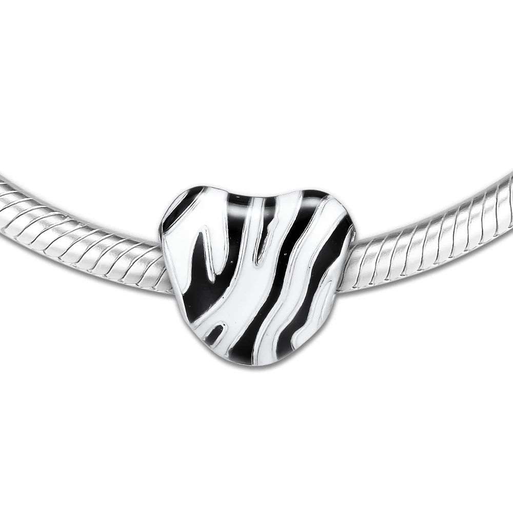 DIY Beads For Jewelry Making WILD STRIPES HEART CHARM Fits Original Silver Charms Bracelets For Woman 2019 Summer
DIY Beads For Jewelry Making WILD STRIPES HEART CHARM Fits Original Silver Charms Bracelets For Woman 2019 Summer