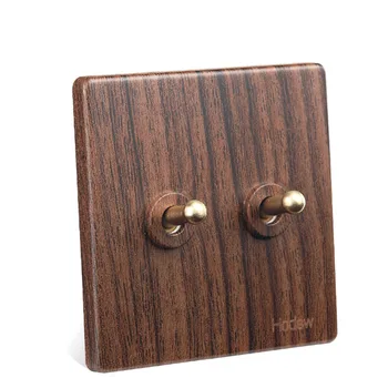 2pcs Type 86 Toggle Switch BE Wood Paint Retro Double Open Single Control Light Switch
2pcs Type 86 Toggle Switch BE Wood Paint Retro Double Open Single Control Light Switch