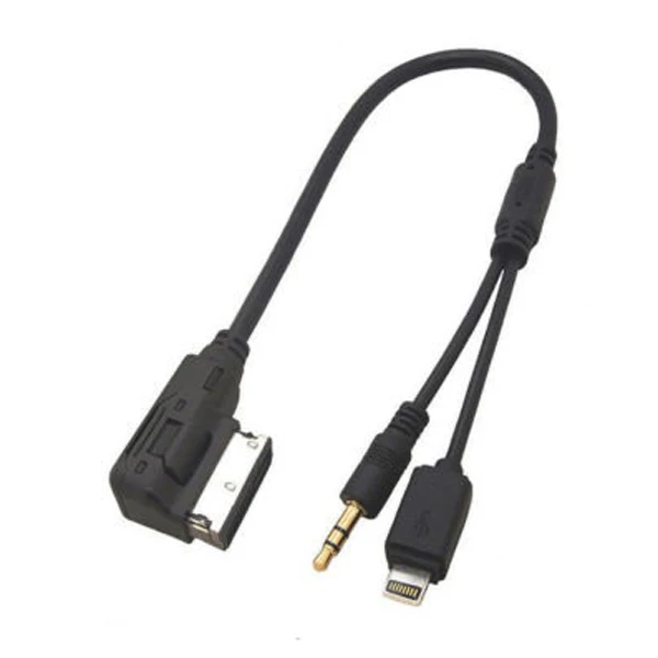 

New Car Styling AMI MDI MMI 3.5mm AUX Cable Interface Adaptor For iPod iPhone 5s 5c 6 6 Plus for Audi A3 A4 A5 A6 A8 S4 S5 Q7