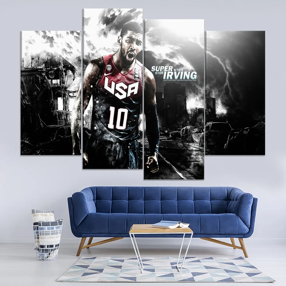 Kyrie Irving Basketball Player Painting 4 Piece Modular Style Picture Modern Canvas Print Type Home Decor Wall Artwork Poster
Kyrie Irving Basketball Player Painting 4 Piece Modular Style Picture Modern Canvas Print Type Home Decor Wall Artwork Poster