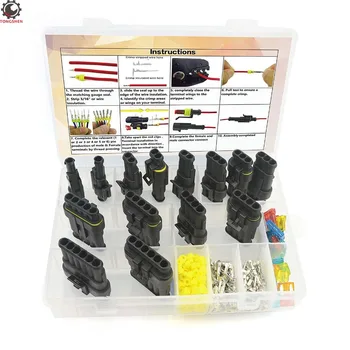 14Set Car Automotive Waterproof Electrical Connector Plug Terminals Heat Shrink 3/4/5/6 Pin Way with 24Pcs Fuses Lamp Connector
14Set Car Automotive Waterproof Electrical Connector Plug Terminals Heat Shrink 3/4/5/6 Pin Way with 24Pcs Fuses Lamp Connector