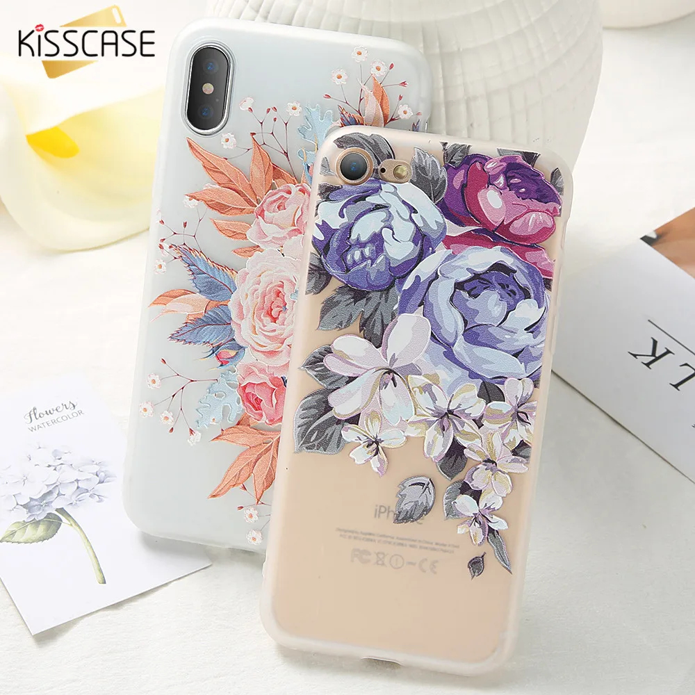 Фото KISSCASE 3D рельефными цветами чехол для iPhone 5 5S Se мягкий силиконовый цветущие цветы 6 | Отзывы и видеообзор (32862301548)