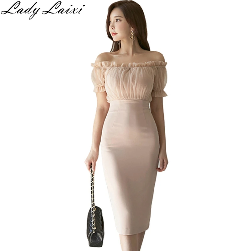 Summer Women Bandage Dress Vestidos 2019 Sexy off the shoulder Slash Neck Bodycon office OL work Dress Celebrity Party Dress
Summer Women Bandage Dress Vestidos 2019 Sexy off the shoulder Slash Neck Bodycon office OL work Dress Celebrity Party Dress