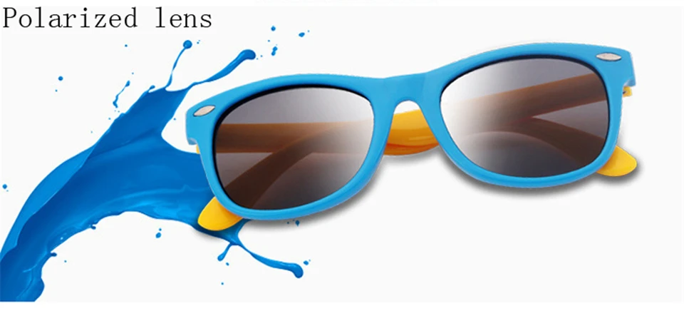 ALIKIAI Girls Sunglasses Kids Sun glasses Children Glasses Polarized Lenses Girls Boys Silicone UV400 Child Mirror Baby Eyewear (5)