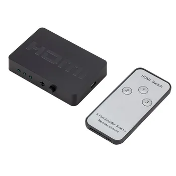 3x1 HDMI Splitter 3 Port Hub Box Auto Switch 3 In 1 Out Switcher 1080p HD 1.4 With Remote Control for HDTV XBOX360 PS3 Projector
3x1 HDMI Splitter 3 Port Hub Box Auto Switch 3 In 1 Out Switcher 1080p HD 1.4 With Remote Control for HDTV XBOX360 PS3 Projector
