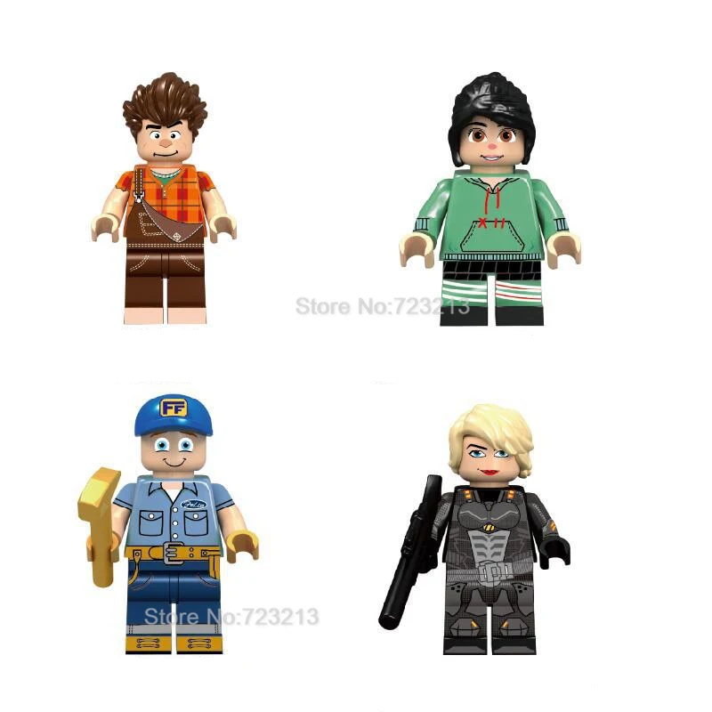 4pcs Wreck-It Ralph Cartoon Figure Set Movie Vanellope Schweetz Fix-It Felix Tamora Jean Calhoun Building Block Bricks Kits Toys
4pcs Wreck-It Ralph Cartoon Figure Set Movie Vanellope Schweetz Fix-It Felix Tamora Jean Calhoun Building Block Bricks Kits Toys