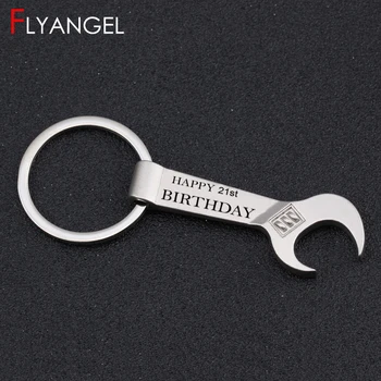 Custom Age Wrench Bottle Opener Keychain Engraved Happy Birthday High Quality Key Holder Keyring Friends Birthday Gifts
Custom Age Wrench Bottle Opener Keychain Engraved Happy Birthday High Quality Key Holder Keyring Friends Birthday Gifts
