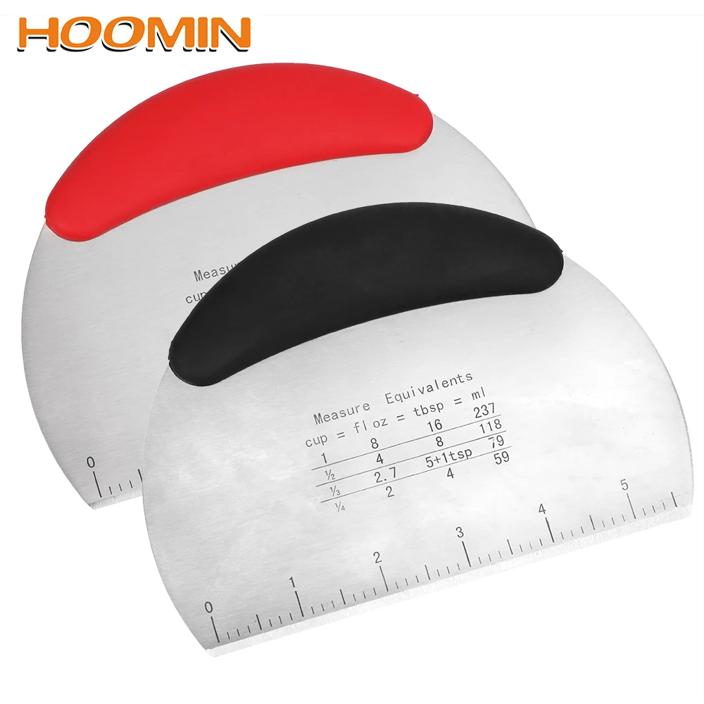 HOOMIN Stainless Steel Dough Cutter Scraper With Measurement Pastry Tool Bakeware Spatula Bread Knife with Scale Baking Tool
HOOMIN Stainless Steel Dough Cutter Scraper With Measurement Pastry Tool Bakeware Spatula Bread Knife with Scale Baking Tool