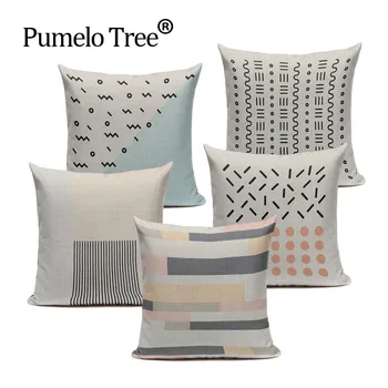 Geometric Pattern Cushion Cover Splicing Creative Throw Pillow Linen Cotton Decoration Sofa Car Bedroom Custom Pillow Case
Geometric Pattern Cushion Cover Splicing Creative Throw Pillow Linen Cotton Decoration Sofa Car Bedroom Custom Pillow Case