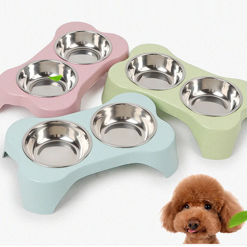 Dog Feeder Drinking Bowl Cats Pet Food Water Double Bowls Stainless Steel Puppy Tableware Case Dogs Drink Bowl Accessories Item
Dog Feeder Drinking Bowl Cats Pet Food Water Double Bowls Stainless Steel Puppy Tableware Case Dogs Drink Bowl Accessories Item