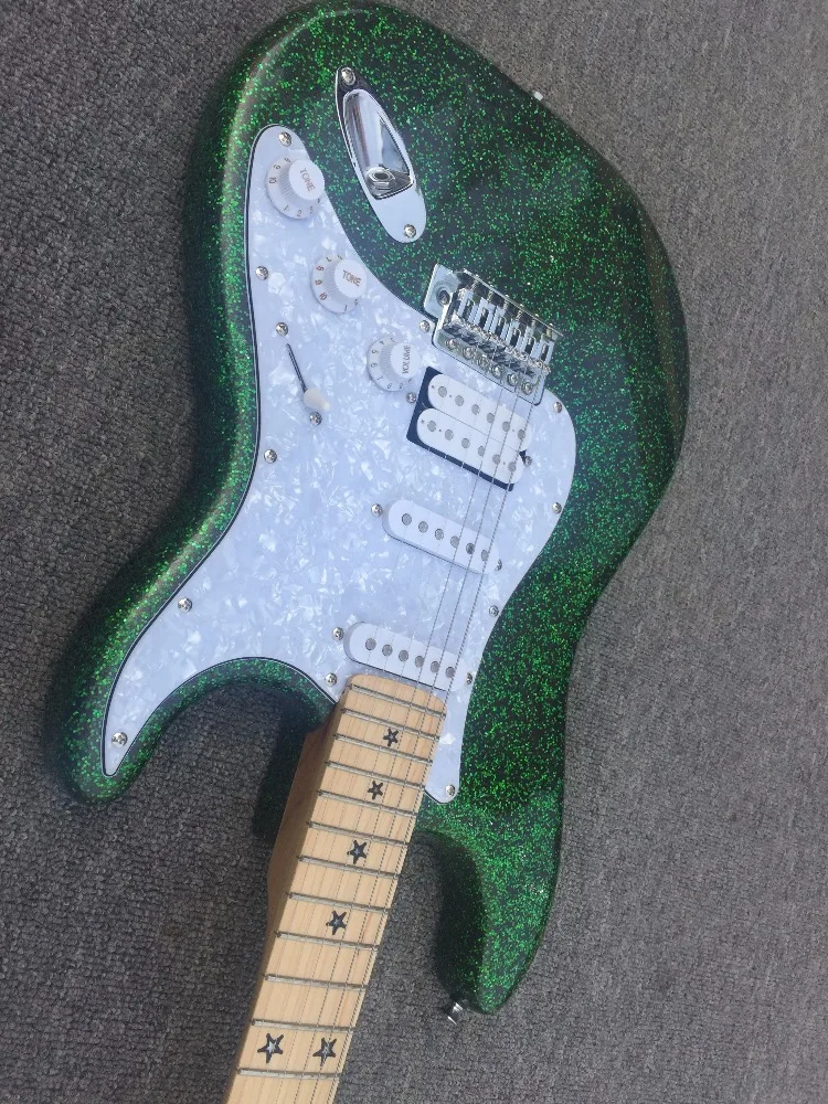 Electric Guitar/Anmiyue Green Big Particle Five-Star Mosaic High Quality Guitar/Customizable Chinese Electric Guitar
Electric Guitar/Anmiyue Green Big Particle Five-Star Mosaic High Quality Guitar/Customizable Chinese Electric Guitar