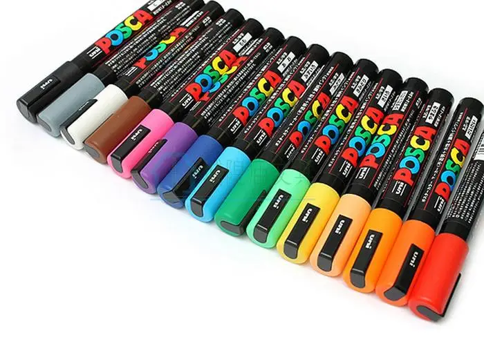 2Pcs Uni mitsubishi Posca PC-5M Paint Marker Writing Pen FineTip 1.8-2.5mm 17 Colors for Choose
2Pcs Uni mitsubishi Posca PC-5M Paint Marker Writing Pen FineTip 1.8-2.5mm 17 Colors for Choose