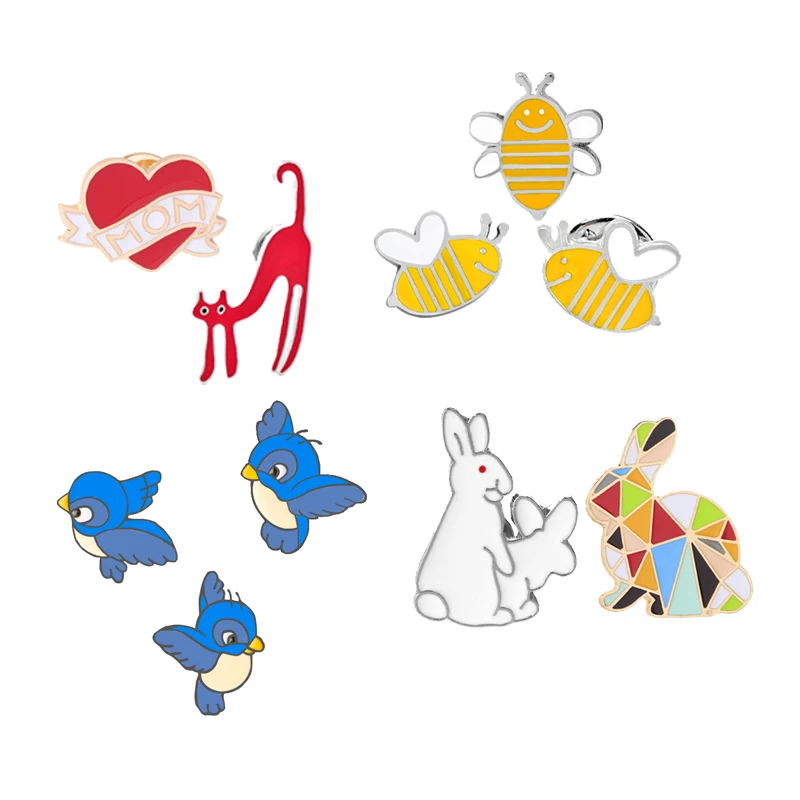 2-5pcs/set Cartoon Brooch Animals Enamel Pin Set Evil Rabbit Bird Bee Fast Food Icons Style Button Badges For Kids Women Jewelry
2-5pcs/set Cartoon Brooch Animals Enamel Pin Set Evil Rabbit Bird Bee Fast Food Icons Style Button Badges For Kids Women Jewelry