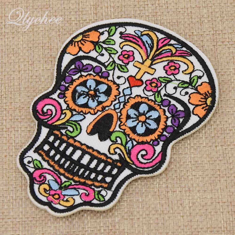 Lychee Colorful Punk Flower Heart Cross Pattern Skull Embroidered Patch Iron On Clothes Bag Craft Decor Applique
Lychee Colorful Punk Flower Heart Cross Pattern Skull Embroidered Patch Iron On Clothes Bag Craft Decor Applique