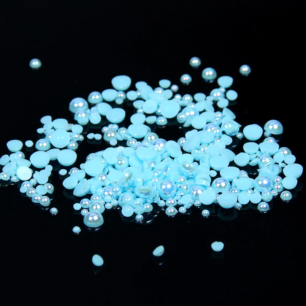 2-5mm And Mixed Sizes Aquamarine AB Resin Half Round Craft ABS Imitation Pearls Beads For Nails Art Backpack Design Decorations
2-5mm And Mixed Sizes Aquamarine AB Resin Half Round Craft ABS Imitation Pearls Beads For Nails Art Backpack Design Decorations