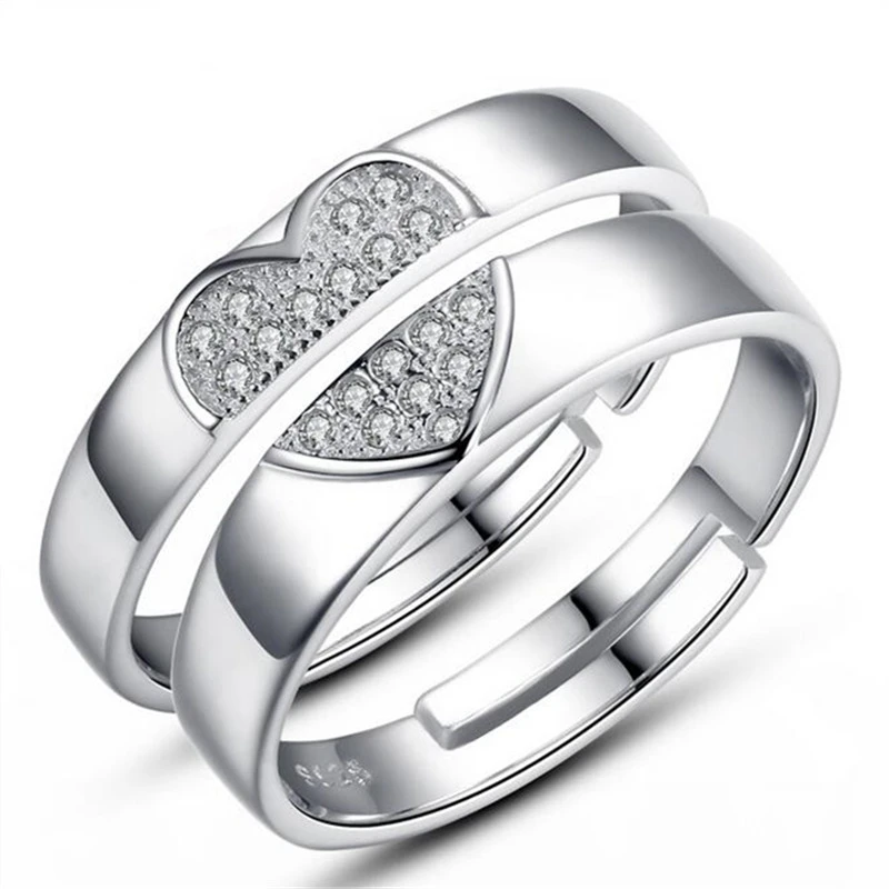 Unique Fashion jewelry 925 sterling silver Love Heart Couple Rings for Women/Men Wedding Engagement CZ Ring
Unique Fashion jewelry 925 sterling silver Love Heart Couple Rings for Women/Men Wedding Engagement CZ Ring