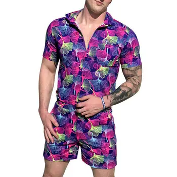 Mens Summer Plage Beach Loose Jumpsuits One Piece Rompers Playsuits Holiday Sea Side Short Sleeve Zipper Trousers 1PC Pants 2019
Mens Summer Plage Beach Loose Jumpsuits One Piece Rompers Playsuits Holiday Sea Side Short Sleeve Zipper Trousers 1PC Pants 2019