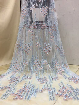 Latest African Lace Embroidered Flower Lace Fabric Wedding Dress Nigerian French Tulle Lace Fabric With Beades
Latest African Lace Embroidered Flower Lace Fabric Wedding Dress Nigerian French Tulle Lace Fabric With Beades