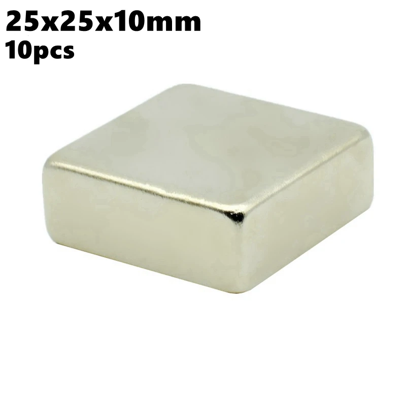 Powerful Block Neodymium Magnets 25x25x10mm N35 Rare Earth NdFeB 10pcs 25x25x10 Strong Magnetic Permanent Bar Magnet
Powerful Block Neodymium Magnets 25x25x10mm N35 Rare Earth NdFeB 10pcs 25x25x10 Strong Magnetic Permanent Bar Magnet