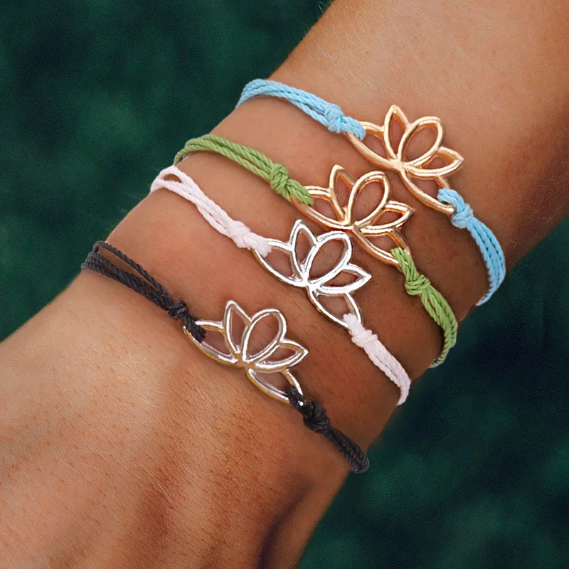 Boho Lotus flower Handmade String Bracelet Knotted Woven Friendship Bracelets for Women Macrame Bracelet Set Beach Jewelry
Boho Lotus flower Handmade String Bracelet Knotted Woven Friendship Bracelets for Women Macrame Bracelet Set Beach Jewelry