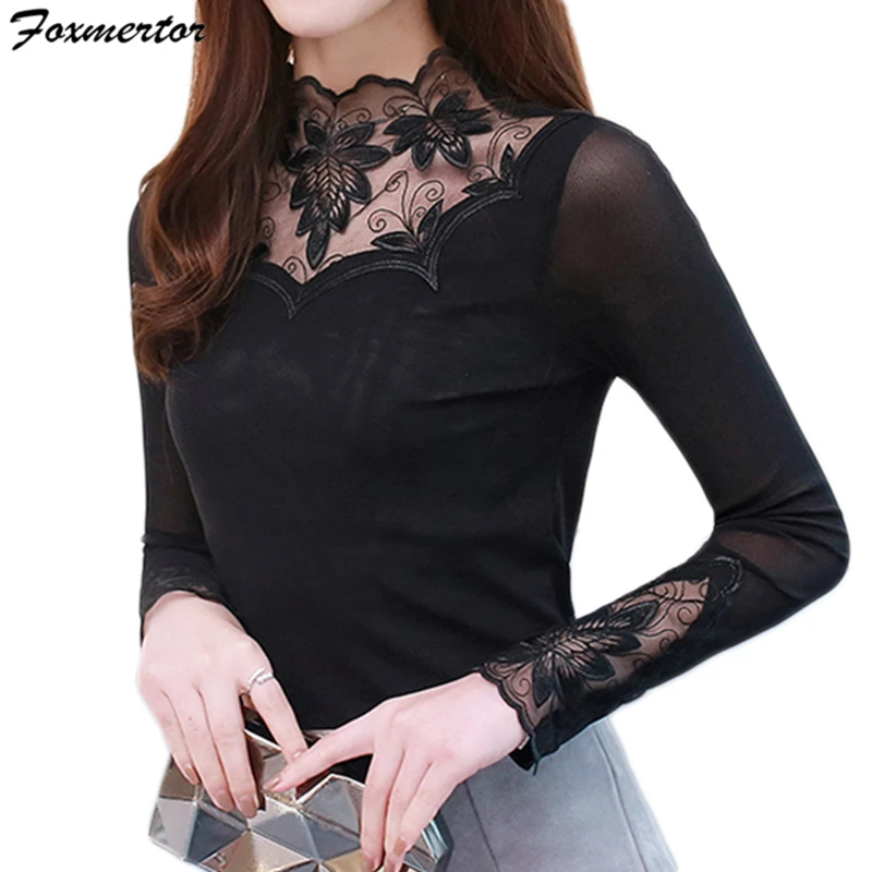 Women Sexy Blouses Shirt For Work Fashion Casual Long Sleeve Lace Tops Hollow Woman Tops Autumn Mesh Shirts Tops Tee Plus Size
Women Sexy Blouses Shirt For Work Fashion Casual Long Sleeve Lace Tops Hollow Woman Tops Autumn Mesh Shirts Tops Tee Plus Size
