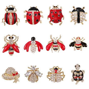 WEIMANJINGDIAN 12 Pieces Mixed Crystal and Enameled Insect Bee and Ladybird Brooch Pins Sets for Women or Bags Decorations
WEIMANJINGDIAN 12 Pieces Mixed Crystal and Enameled Insect Bee and Ladybird Brooch Pins Sets for Women or Bags Decorations