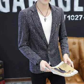 Fall 2019 HO youth leisure men's blazer thin section of cultivate one's morality men's blazer Pure color blazer
Fall 2019 HO youth leisure men's blazer thin section of cultivate one's morality men's blazer Pure color blazer