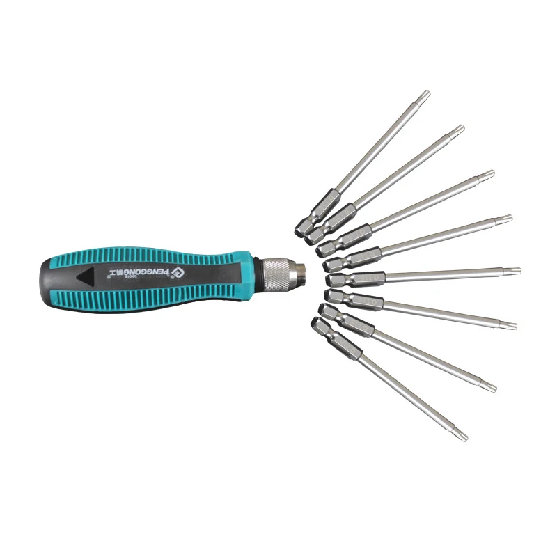 PENGGONG 9pcs/set Precision Screwdriver Bit Set 9 IN 1 Screwdrivers Kit Bag 8 Insert Bits+1pcs Rubber Handle Hand Tool Set
PENGGONG 9pcs/set Precision Screwdriver Bit Set 9 IN 1 Screwdrivers Kit Bag 8 Insert Bits+1pcs Rubber Handle Hand Tool Set
