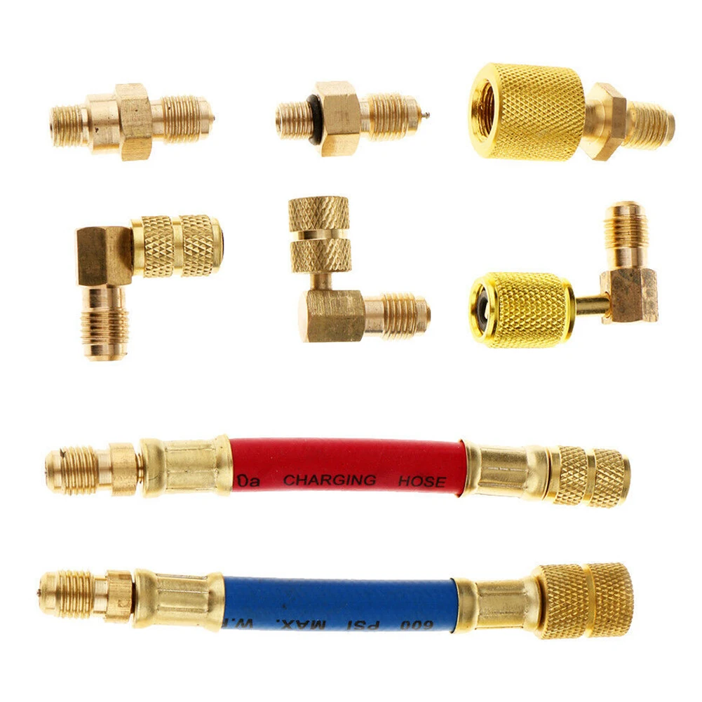 Coupler Durable Air Conditioning For R134A Lightweight Automobile Refrigeration Connector Portable Car Use Adapter Set Tools
Coupler Durable Air Conditioning For R134A Lightweight Automobile Refrigeration Connector Portable Car Use Adapter Set Tools