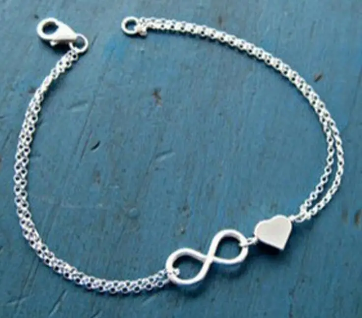 2018 Fashion Gold Silver 8 Infinity Heart Love Sign Bracelet infinite Metal Punk Hand Chain Bangle For Women Girl Lover Jewelry
2018 Fashion Gold Silver 8 Infinity Heart Love Sign Bracelet infinite Metal Punk Hand Chain Bangle For Women Girl Lover Jewelry
