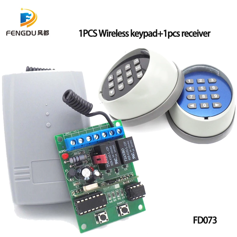 1Pair 433MHZ Wireless Wall Keypad for garage/swing/sliding gate opener/wireless keypad switch with receiver
1Pair 433MHZ Wireless Wall Keypad for garage/swing/sliding gate opener/wireless keypad switch with receiver