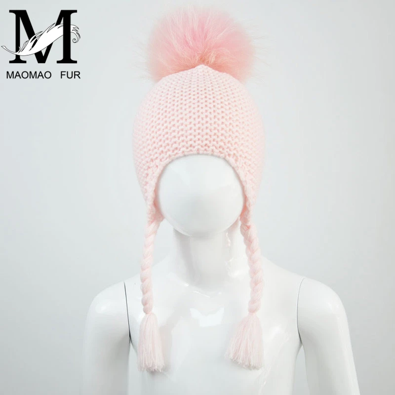 Children Kids Fur Pompons Earflap Hat Tassel Crochet Braids Beanie Hat Natural Fur Caps for Baby Real Raccoon Fur Bobble Hats 
Children Kids Fur Pompons Earflap Hat Tassel Crochet Braids Beanie Hat Natural Fur Caps for Baby Real Raccoon Fur Bobble Hats