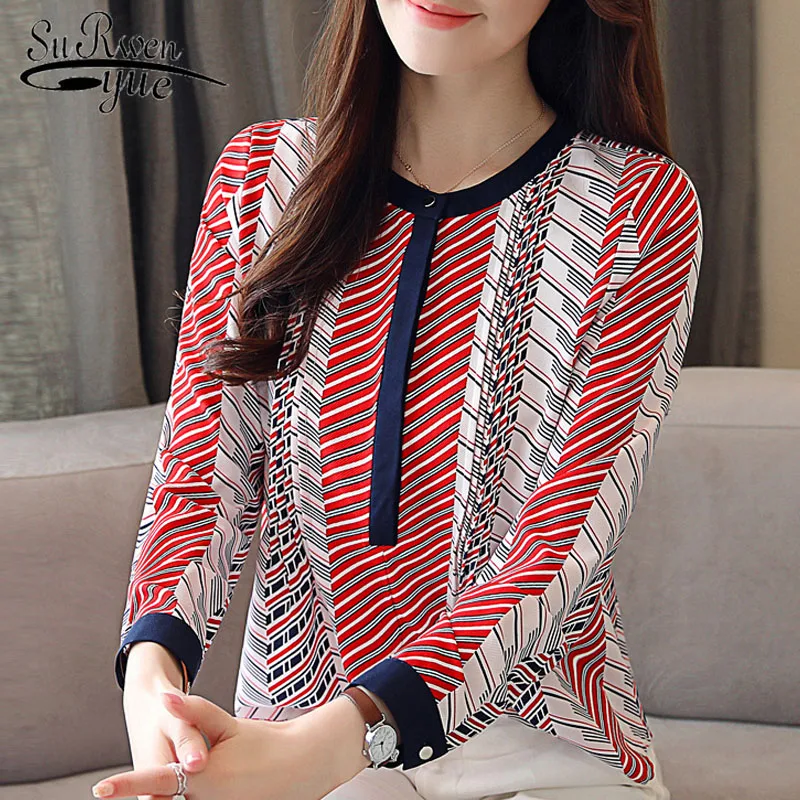 Autumn Striped Chiffon Blouse Shirt Fashion Woman Blouses 2018 Long Sleeve Shirt Women OL Blouse Women Blusa Feminina 1141 40
Autumn Striped Chiffon Blouse Shirt Fashion Woman Blouses 2018 Long Sleeve Shirt Women OL Blouse Women Blusa Feminina 1141 40