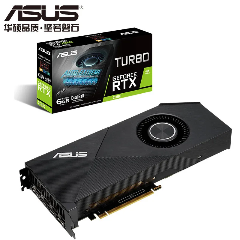 Asus TURBO-RTX2060-6G 6G открытая версия турбо вентилятор 192bit DDR6 поддержка 4 вывода экрана |