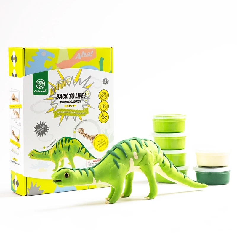 Robud Carton Dinosaur Model Toy Figure DIY Safe and Non-toxic Clay with Assembly 3D Wooden Puzzle Cure ADHD Decompression Toys
Robud Carton Dinosaur Model Toy Figure DIY Safe and Non-toxic Clay with Assembly 3D Wooden Puzzle Cure ADHD Decompression Toys