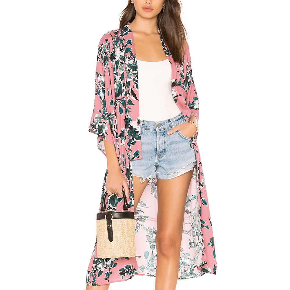 Summer Loose Cover Up Women Chiffon Kimono Cardigan Floral Print Beach Blouse Outerwear Plus Size Elegant Kimono 2019
Summer Loose Cover Up Women Chiffon Kimono Cardigan Floral Print Beach Blouse Outerwear Plus Size Elegant Kimono 2019