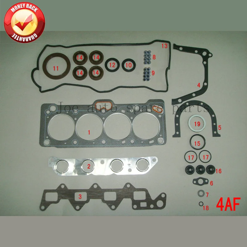 4AF 4AFE Engine complete Full gasket set kit for Toyota Corolla Carina CELICA 1587cc 1.6L 1987-1993
4AF 4AFE Engine complete Full gasket set kit for Toyota Corolla Carina CELICA 1587cc 1.6L 1987-1993