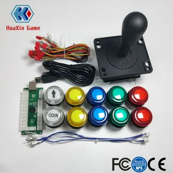 Arcade Games Cabinet Kit USB Encoder to PC Joystick Handle + 5V LED Lights Push Buttons for Arcade PC Game &Mame & Raspberry Pi
Arcade Games Cabinet Kit USB Encoder to PC Joystick Handle + 5V LED Lights Push Buttons for Arcade PC Game &Mame & Raspberry Pi
