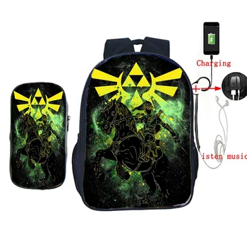 The Legend of Zelda USB Charge 2 Pcs/set Backpack School Bags with Pen Case for Teenage Girls Boys Laptop Backpack Daily Mochila
The Legend of Zelda USB Charge 2 Pcs/set Backpack School Bags with Pen Case for Teenage Girls Boys Laptop Backpack Daily Mochila