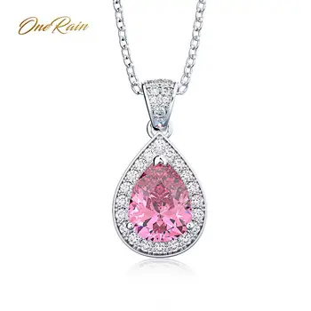 OneRain 100% Romantic 925 Sterling Silver Pink Sapphire Gemstone Birthstone White Gold Pendant Necklace Jewelry Women Wholesale
OneRain 100% Romantic 925 Sterling Silver Pink Sapphire Gemstone Birthstone White Gold Pendant Necklace Jewelry Women Wholesale
