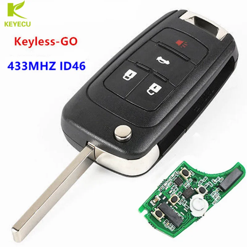 KEYECU Replacement Keyless-GO Remote Key Fob 3+Panic 433MHZ ID46 Chip with Remote Start for Chevrolet Cruze Malibu Impala Europe
KEYECU Replacement Keyless-GO Remote Key Fob 3+Panic 433MHZ ID46 Chip with Remote Start for Chevrolet Cruze Malibu Impala Europe