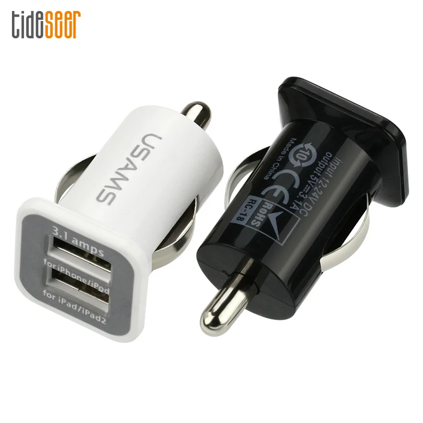 10pcs/lot 5V 3.1A Micro Auto Universal Dual 2 Port USB Car Charger for IPhone IPad IPod Charger Adapter / Cigar Socket
10pcs/lot 5V 3.1A Micro Auto Universal Dual 2 Port USB Car Charger for IPhone IPad IPod Charger Adapter / Cigar Socket