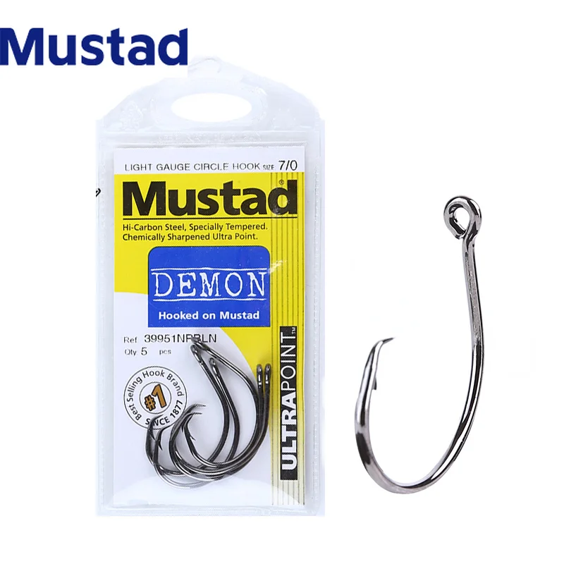 Mustad 1 pack 39951 UltraPoint Demon Perfect In-Line Circle 1 Extra Fine Wire Hook
Mustad 1 pack 39951 UltraPoint Demon Perfect In-Line Circle 1 Extra Fine Wire Hook