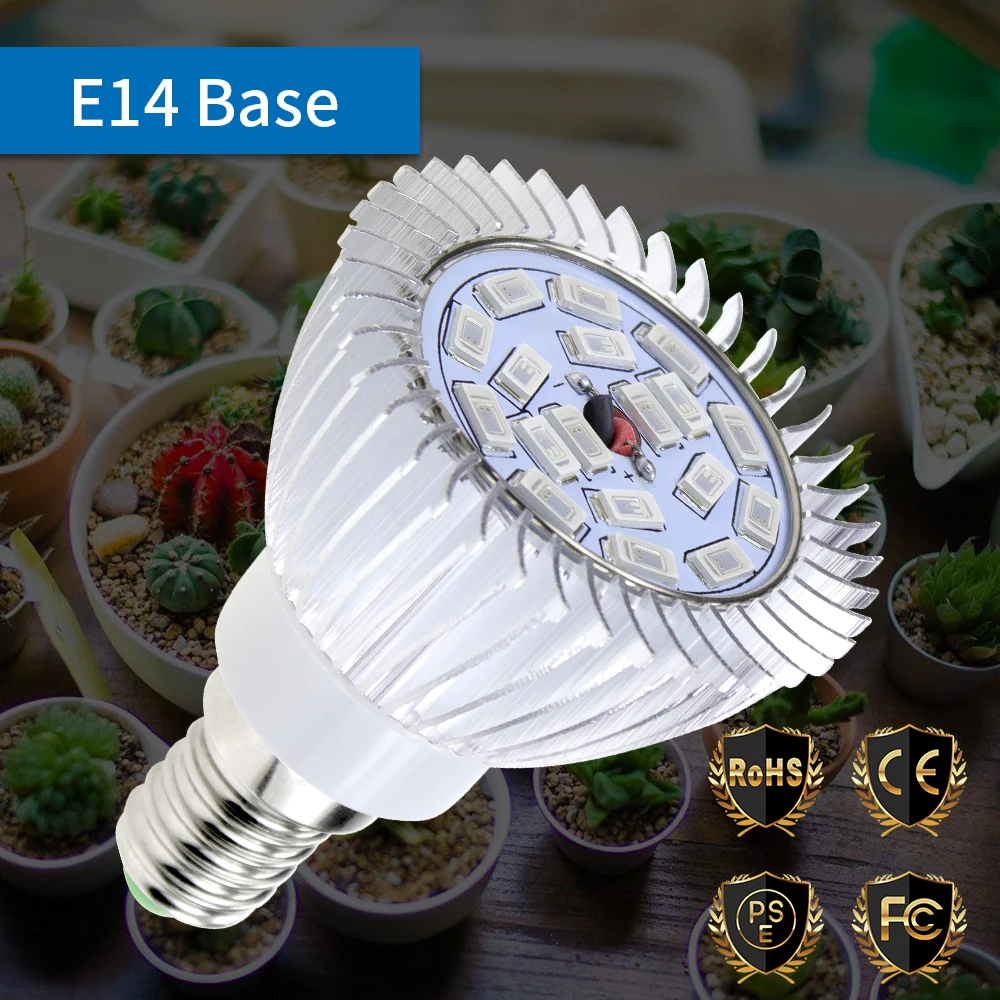 E14 Grow LED Light Full Spectrum E27 220V Plant Growing Lamp 18W Indoor Plants Flowers 5730 SMD LED Hydroponics Light Bulb 110V
E14 Grow LED Light Full Spectrum E27 220V Plant Growing Lamp 18W Indoor Plants Flowers 5730 SMD LED Hydroponics Light Bulb 110V
